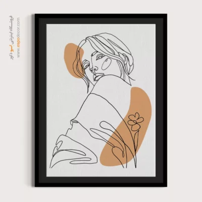 تابلو بوم طرح نقاشی خطی - طرح کمال – تابلو طراحی خطی - اسپو دکور