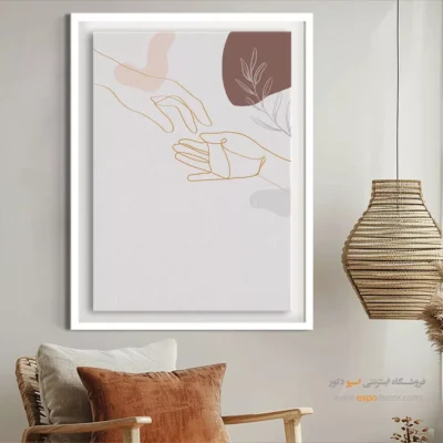 تابلو طراحی خطی گل - نمای وکتور – تابلو طراحی خطی - اسپو دکور