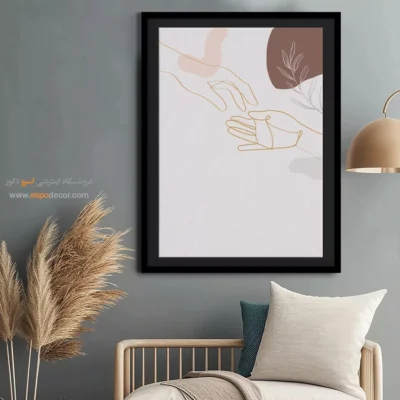 تابلو طراحی خطی گل - نمای وکتور – تابلو طراحی خطی - اسپو دکور