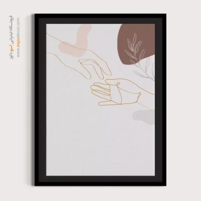 تابلو طراحی خطی گل - نمای وکتور – تابلو طراحی خطی - اسپو دکور