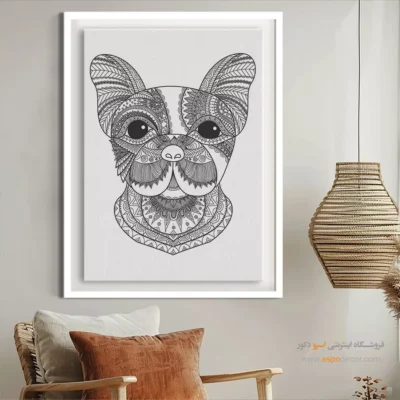 تابلو بوم طرح گل خطی - نورپردازی خطی – تابلو طراحی خطی - اسپو دکور