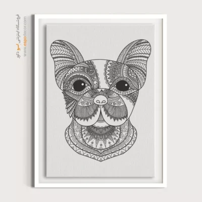 تابلو بوم طرح گل خطی - نورپردازی خطی – تابلو طراحی خطی - اسپو دکور