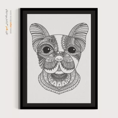 تابلو بوم طرح گل خطی - نورپردازی خطی – تابلو طراحی خطی - اسپو دکور