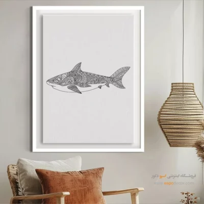 خرید تابلو بوم طراحی خطی - هارمونی خط – تابلو طراحی خطی - اسپو دکور