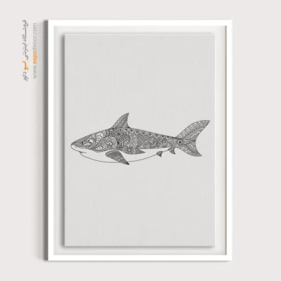 خرید تابلو بوم طراحی خطی - هارمونی خط – تابلو طراحی خطی - اسپو دکور