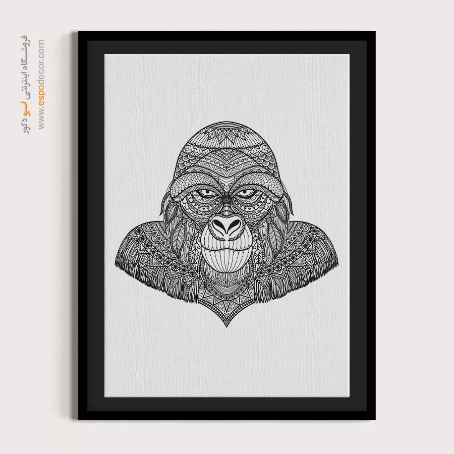 تابلو طراحی خطی دختر - هنر محور – تابلو طراحی خطی - اسپو دکور