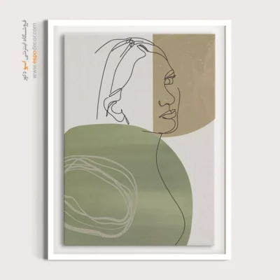 تابلو طراحی خطی زن - وکتور رویایی – تابلو طراحی خطی - اسپو دکور