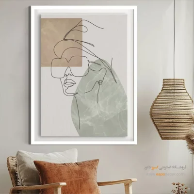 تابلو طراحی خطی پرتره - وکتور سفر – تابلو طراحی خطی - اسپو دکور