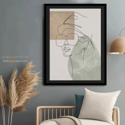 تابلو طراحی خطی پرتره - وکتور سفر – تابلو طراحی خطی - اسپو دکور