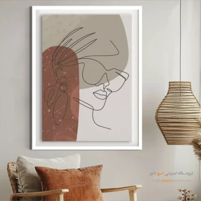 تابلو طراحی خطی گل - وکتور ویبرانس – تابلو طراحی خطی - اسپو دکور