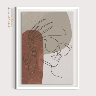 تابلو طراحی خطی گل - وکتور ویبرانس – تابلو طراحی خطی - اسپو دکور