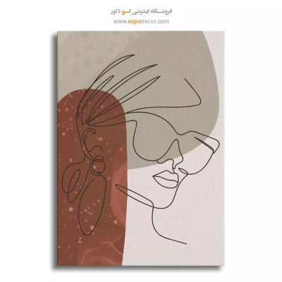 تابلو طراحی خطی گل
