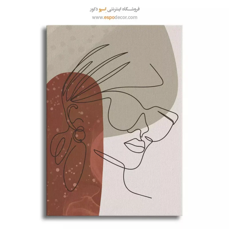 تابلو طراحی خطی گل