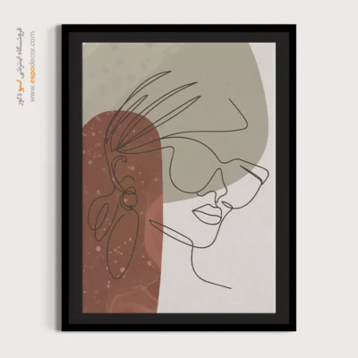 تابلو طراحی خطی گل - وکتور ویبرانس – تابلو طراحی خطی - اسپو دکور