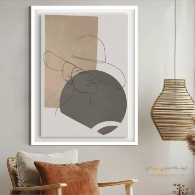 خرید تابلو طراحی خطی گل - درخشش – تابلو طراحی خطی - اسپو دکور