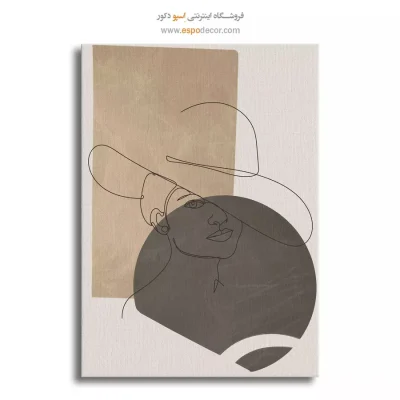 خرید تابلو طراحی خطی گل