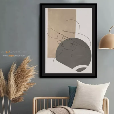 خرید تابلو طراحی خطی گل - درخشش – تابلو طراحی خطی - اسپو دکور