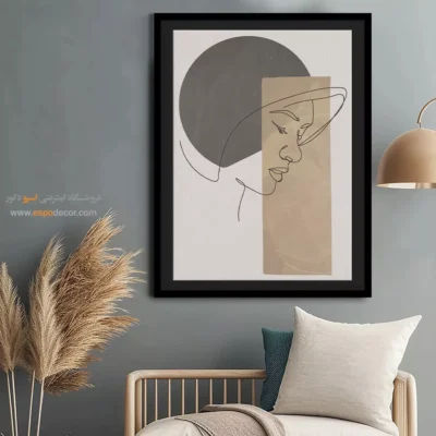 خرید تابلو خطی اندام زن - مغز زیبا – تابلو طراحی خطی - اسپو دکور