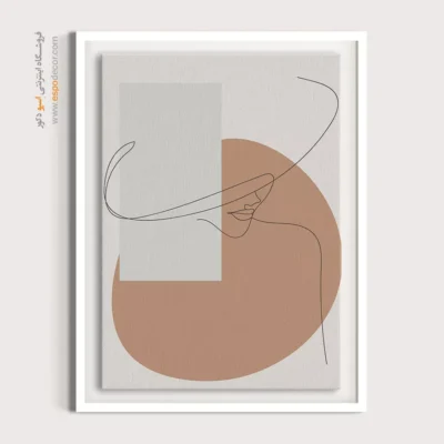 تابلو خطی زن زیبا - لالایی – تابلو طراحی خطی - اسپو دکور