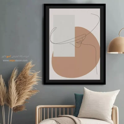 تابلو خطی زن زیبا - لالایی – تابلو طراحی خطی - اسپو دکور