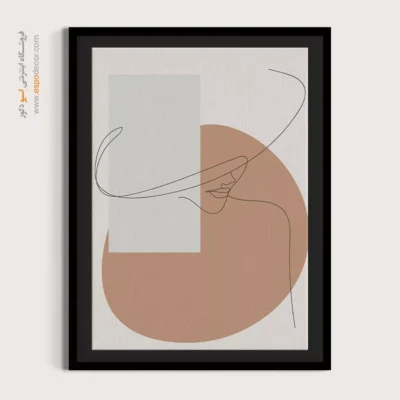 تابلو خطی زن زیبا - لالایی – تابلو طراحی خطی - اسپو دکور