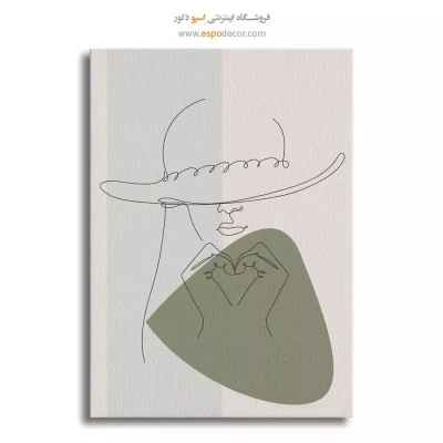 تابلو بوم طرح چهره خطی
