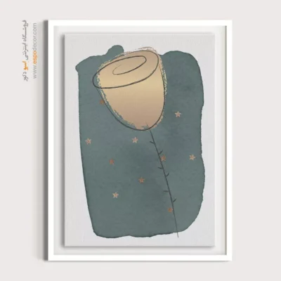 تابلو خطی زن زیبا - مهربانی – تابلو طراحی خطی - اسپو دکور