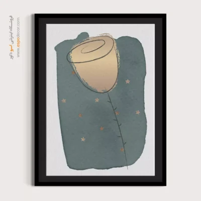 تابلو خطی زن زیبا - مهربانی – تابلو طراحی خطی - اسپو دکور