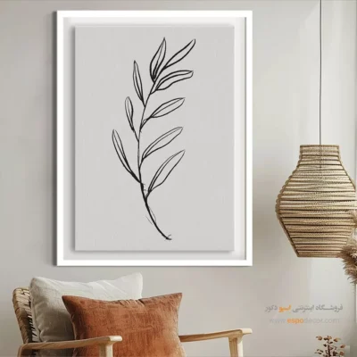 تابلو طراحی خطی گل - نور ستاره – تابلو طراحی خطی - اسپو دکور