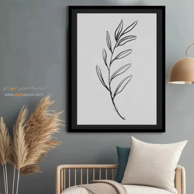 تابلو طراحی خطی گل - نور ستاره – تابلو طراحی خطی - اسپو دکور