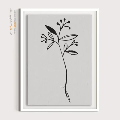 خرید تابلو فشن دخترانه - پر ستاره – تابلو طراحی خطی - اسپو دکور