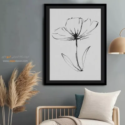 تابلو بوم طرح چهره خطی - تابناک – تابلو طراحی خطی - اسپو دکور