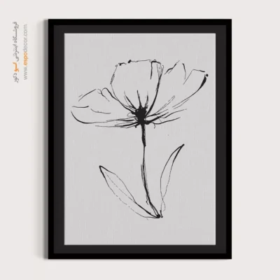 تابلو بوم طرح چهره خطی - تابناک – تابلو طراحی خطی - اسپو دکور