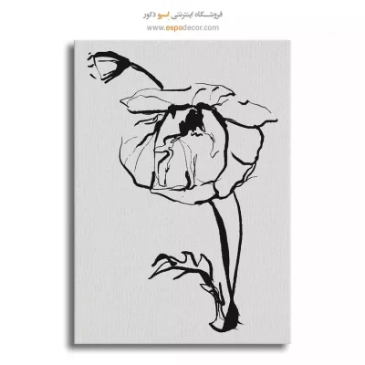 تابلو بوم طرح گل خطی