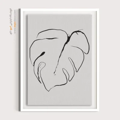 تابلو خطی گل - دلپذیر – تابلو طراحی خطی - اسپو دکور