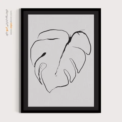 تابلو خطی گل - دلپذیر – تابلو طراحی خطی - اسپو دکور