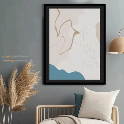 تابلو بوم دخترانه - رنگین کمان – تابلو طراحی خطی - اسپو دکور