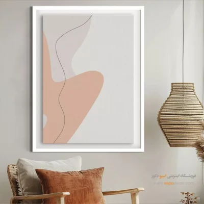 خرید تابلو بوم طراحی خطی - سعادتمند – تابلو طراحی خطی - اسپو دکور