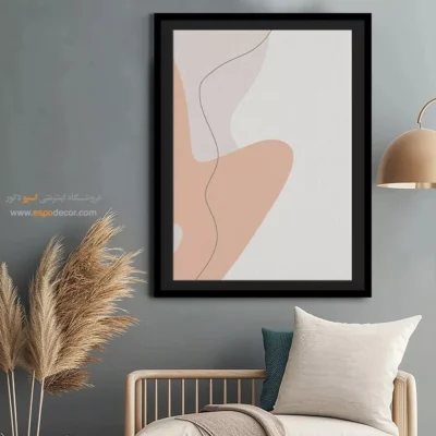 خرید تابلو بوم طراحی خطی - سعادتمند – تابلو طراحی خطی - اسپو دکور