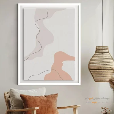 خرید تابلو بوم - غریب – تابلو طراحی خطی - اسپو دکور