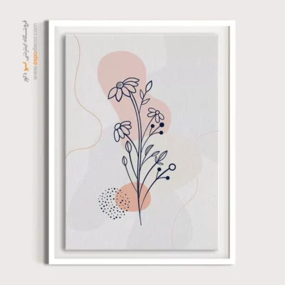 خرید تابلو چاپی روی بوم - مهتابی – تابلو طراحی خطی - اسپو دکور