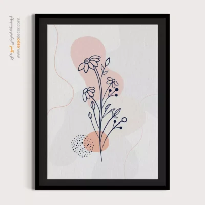 خرید تابلو چاپی روی بوم - مهتابی – تابلو طراحی خطی - اسپو دکور