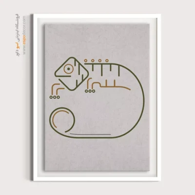 تابلو با فریم چوبی - خطی – تابلو طراحی خطی - اسپو دکور