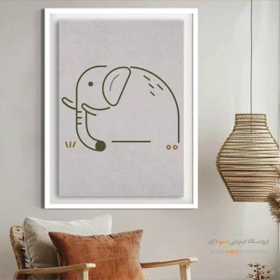 تزیین دیوار - خطی افسانه – تابلو طراحی خطی - اسپو دکور