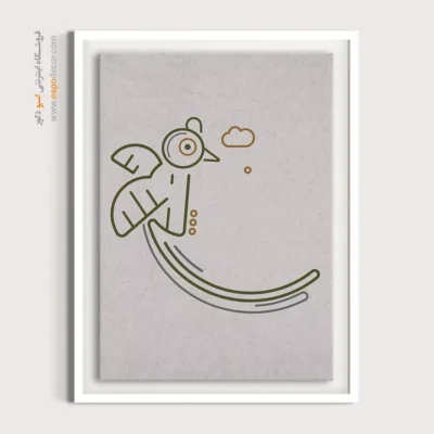 تابلو برای پذیرایی - خطی لوکس – تابلو طراحی خطی - اسپو دکور