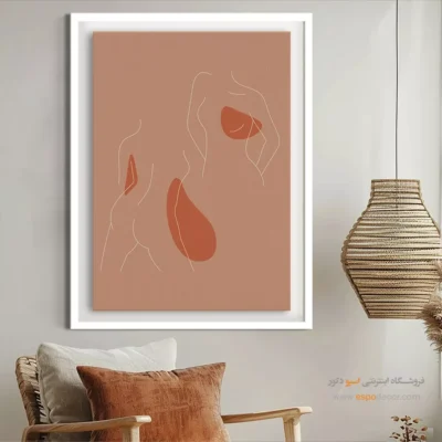 تابلو لاکچری - درخشش خطی – تابلو طراحی خطی - اسپو دکور