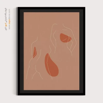 تابلو لاکچری - درخشش خطی – تابلو طراحی خطی - اسپو دکور