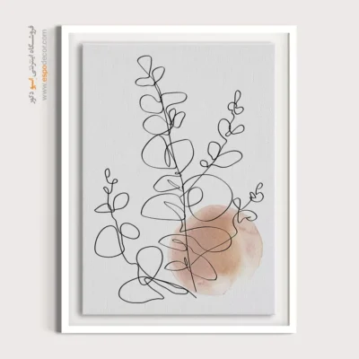 تابلو بوم کوچک - درخشش گرادیان – تابلو طراحی خطی - اسپو دکور