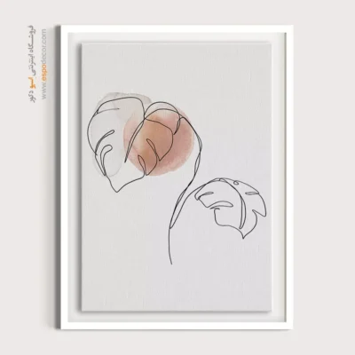 تابلو مخصوص کافی شاپ - رنگ هماهنگ – تابلو طراحی خطی - اسپو دکور