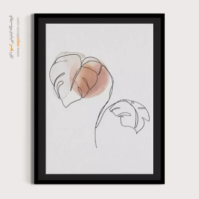 تابلو مخصوص کافی شاپ - رنگ هماهنگ – تابلو طراحی خطی - اسپو دکور